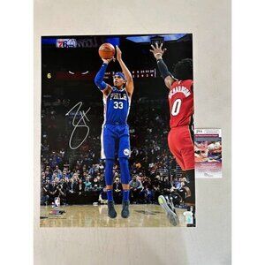 Tobias Harris signed autographed Philadelphia 76ers 16x20 Photo JSA